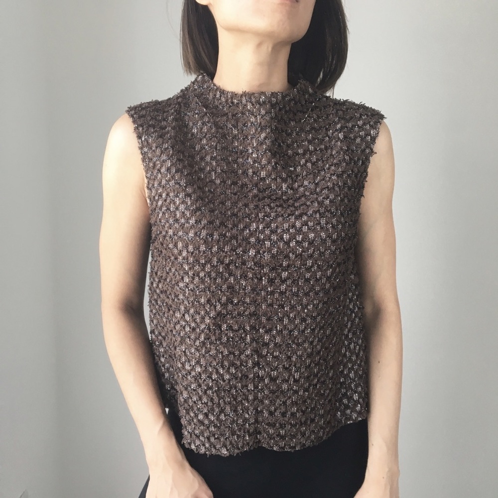Stella metallic black Woven top - Picture 3 of 5