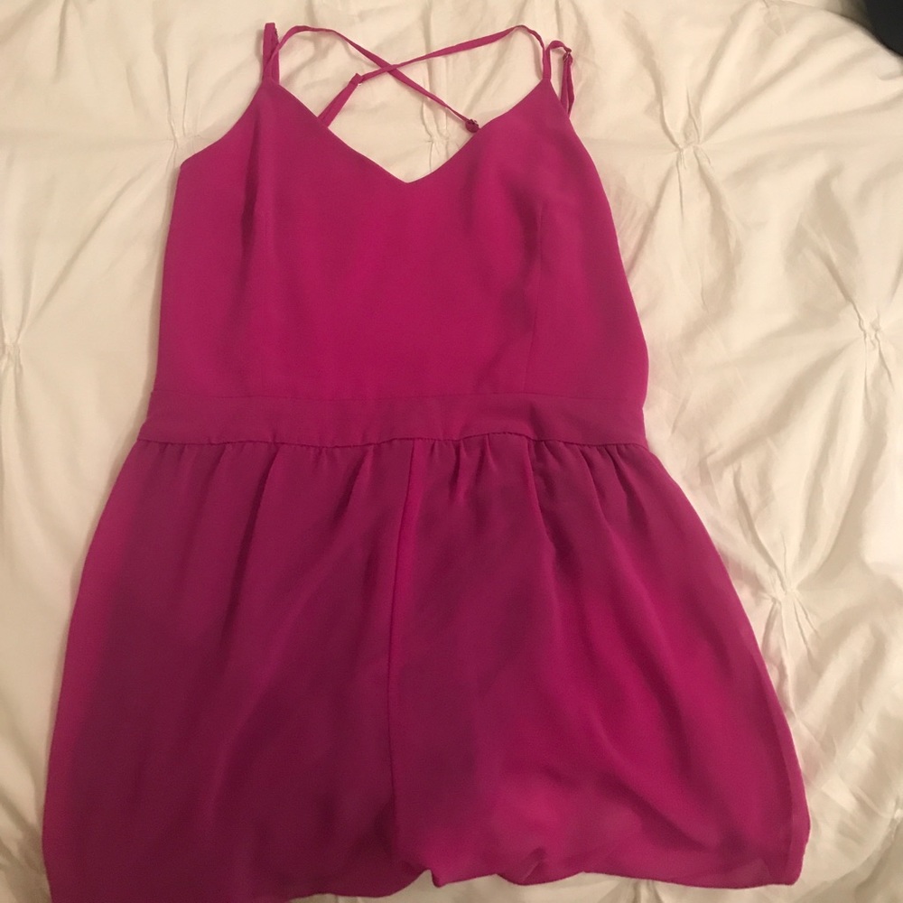 Pink Open Romper