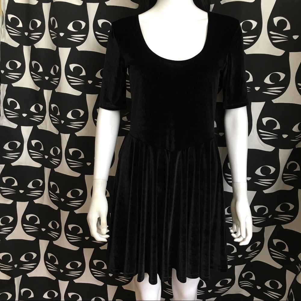 Urban Outfitters Kimchi Blue Black Velvet Dress
