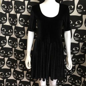 Urban Outfitters Kimchi Blue Black Velvet Dress
