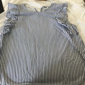 Nautical ruffle top