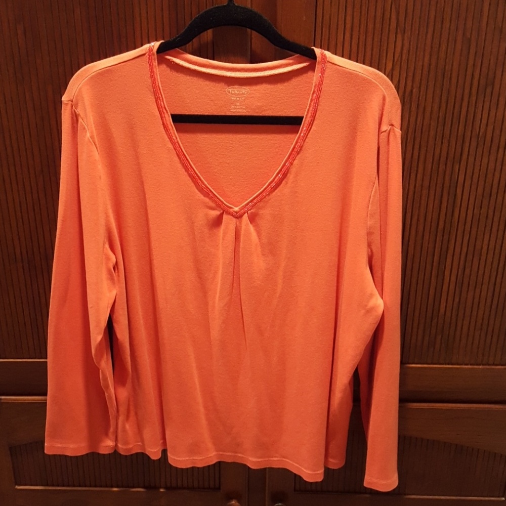 ☀️Talbots Long Sleeve Top with Bead Detail☀️