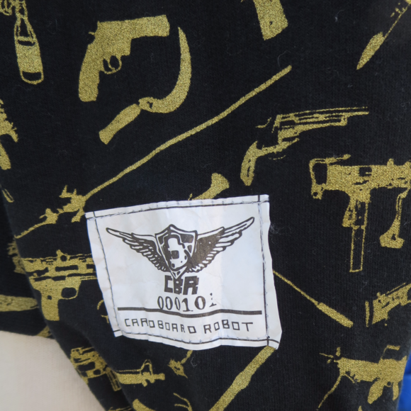 Cardboard Robot Black White Gold Reversible Hoodie - Picture 5 of 8