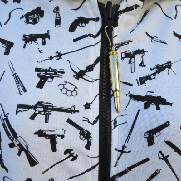 Cardboard Robot Black White Gold Reversible Hoodie - Picture 6 of 8