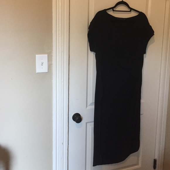 Zara navy high low crop top - Picture 2 of 4