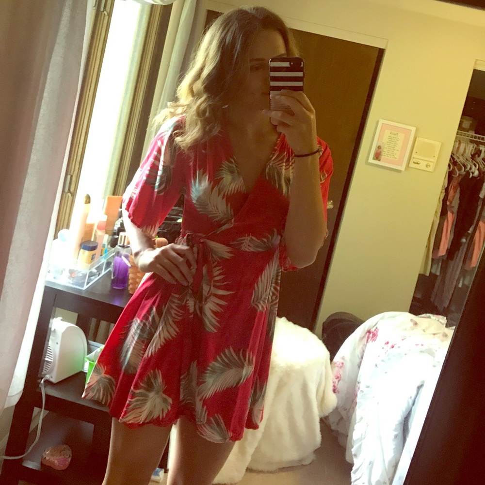 Floral wrap dress