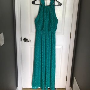 Bisou Bisou turquoise maxi dress