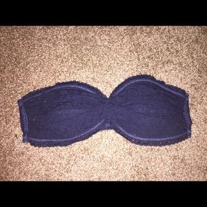 🌸 A & F, navy blue strapless bra
