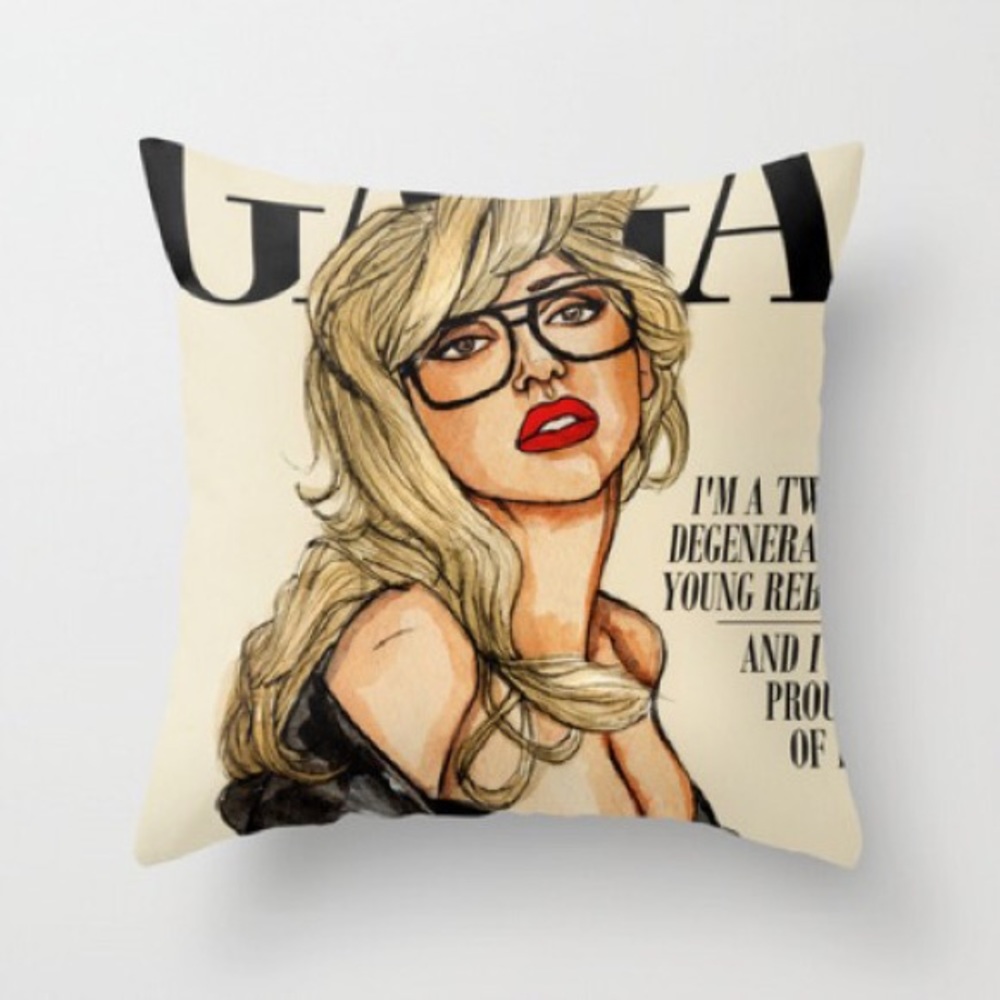 GAGA Degenerate Lyrics Throw Pillow