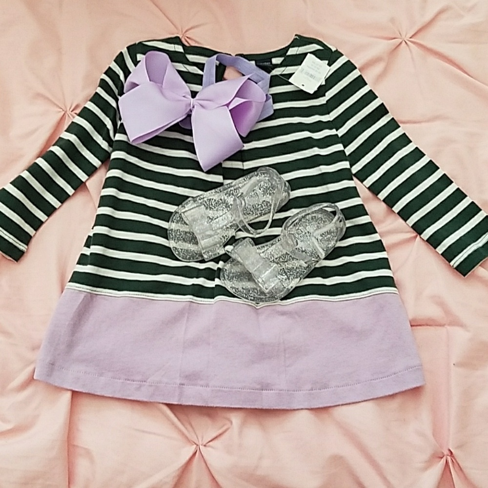 Brand new Gap dress gymboree shoes size 5/6 & bow