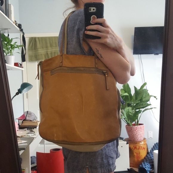 72 off J. Crew Handbags SALE J.crew tan leather tote bag from Beth's