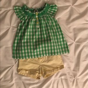GINGHAM OUTFIT-TOP AND SHORTS-2T
