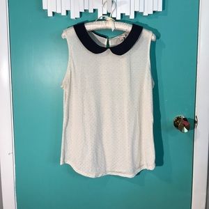 White peter pan collar shirt