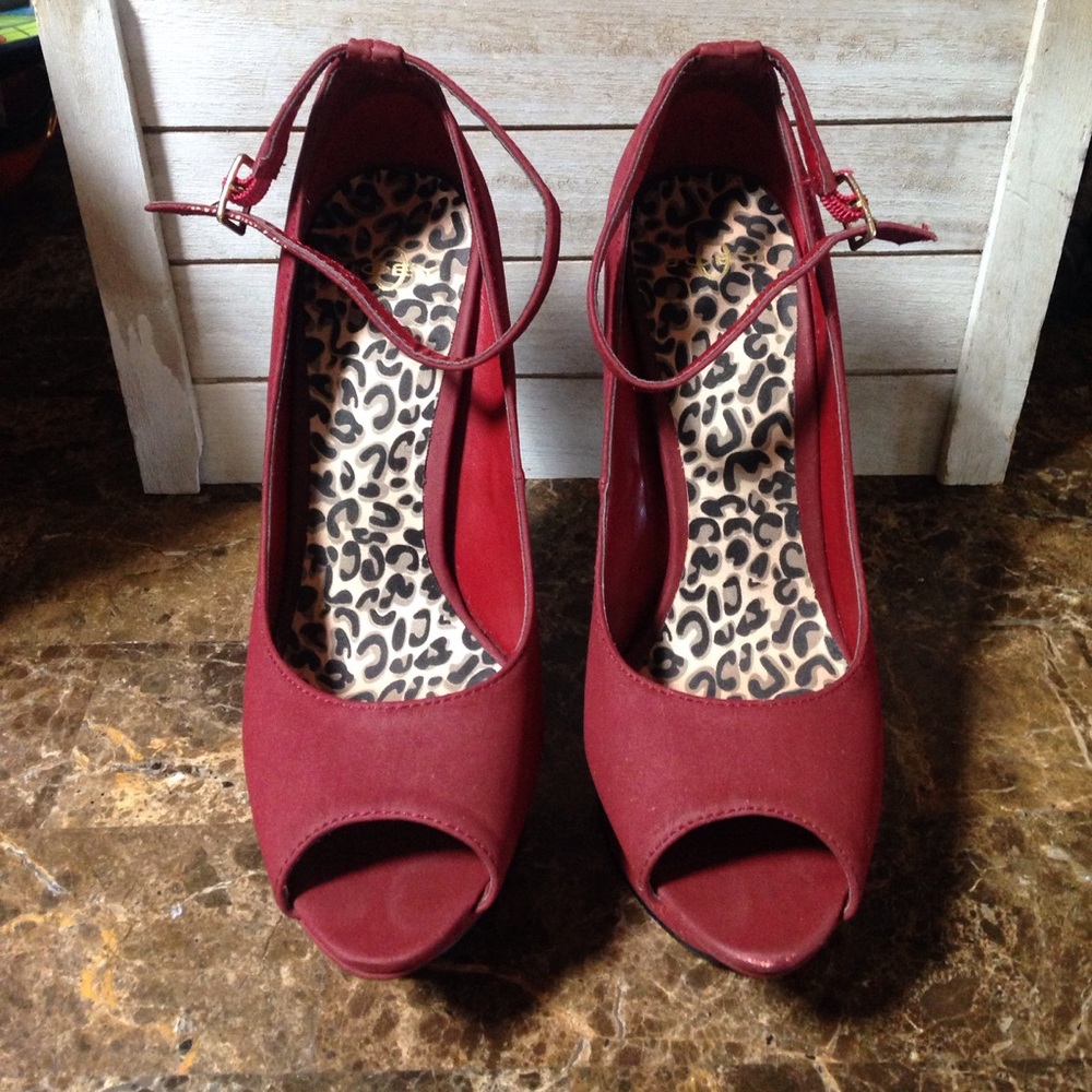 Platform heels.