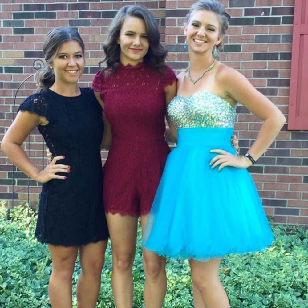 Homecoming lace romper