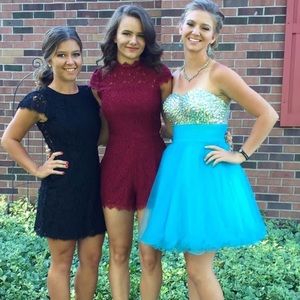 Homecoming lace romper