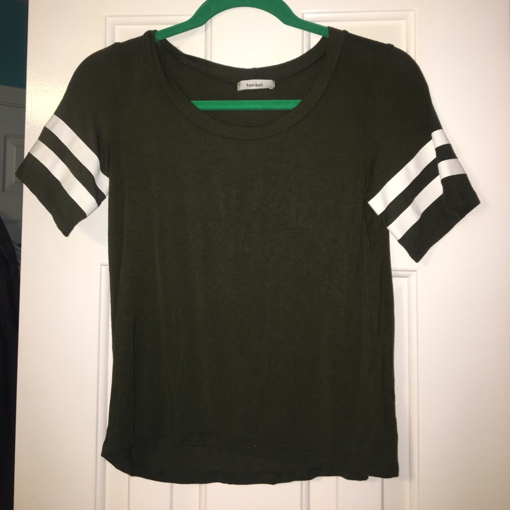 Teen Bell olive green top