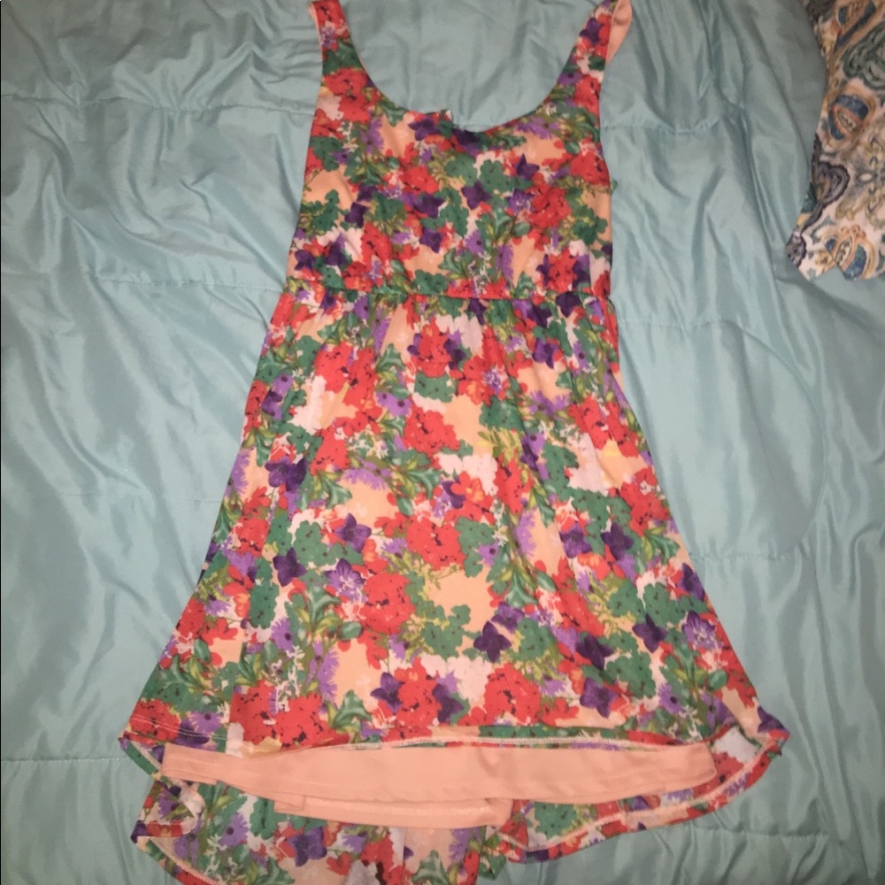 Flower open back dress