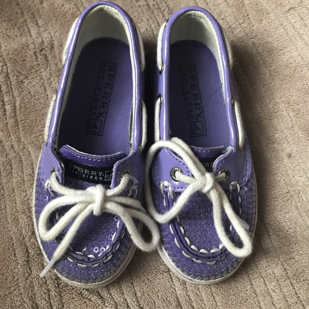 Sperry top-sider purple glitter shoes