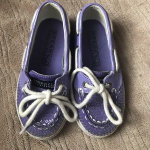 Sperry top-sider purple glitter shoes