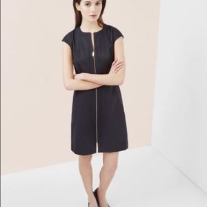 NEW w/ Tags Ted Baker Navy Blue Zip Dress