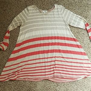 Anthropologie Puella Swing Striped Tunic Top
