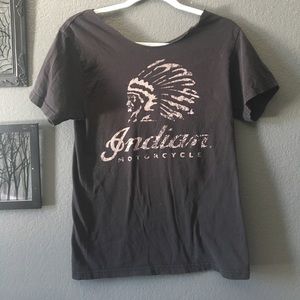 "Vintage" looking Indian motorcycle tee.
