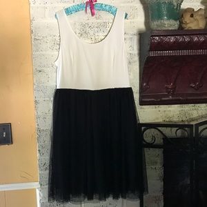Plus Size Black and White Dress