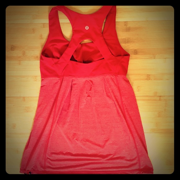 Lululemon Red Racerback Tank Top 6 - Picture 2 of 3