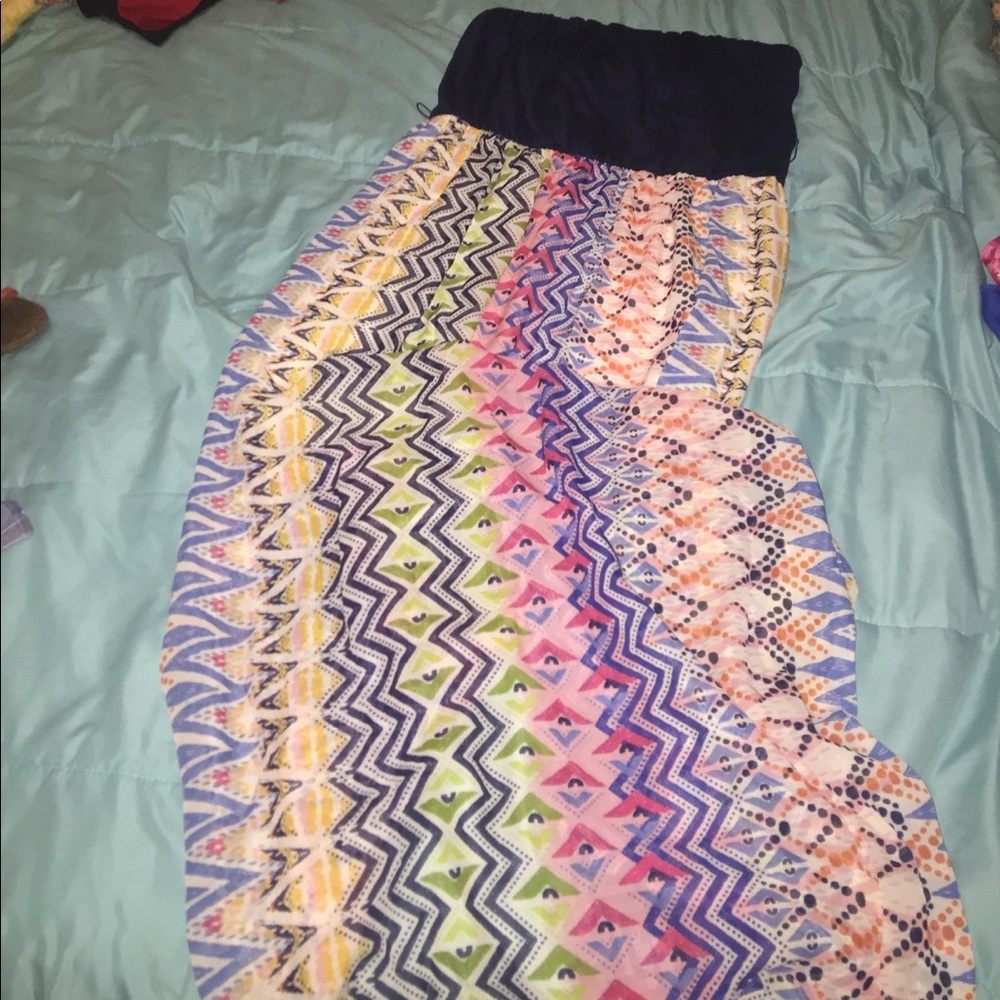 Strapless maxi dress