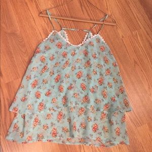 Light blue floral tank