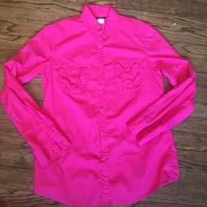 J. Crew button down in fuchsia size small