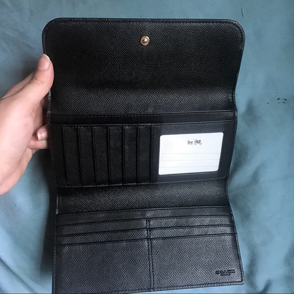 SOLD Coach Signature Logo Trifold Wallet - Picture 3 of 4