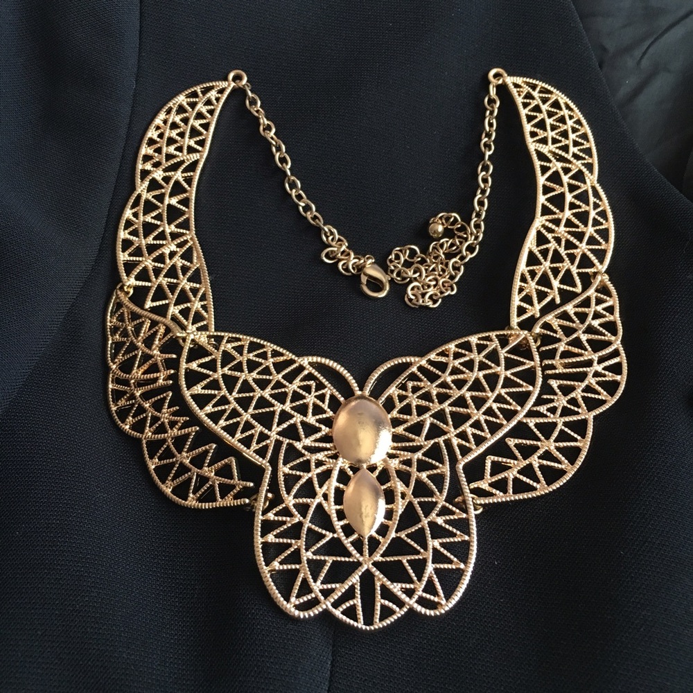 Butterfly collar necklace