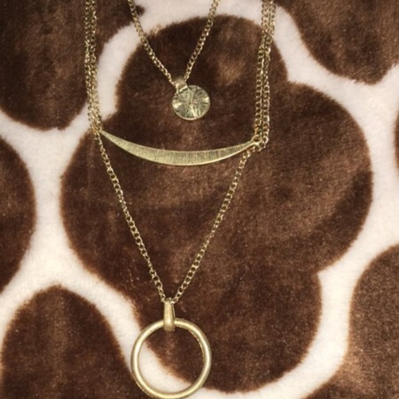 Gold Layered Necklace - Picture 2 of 3