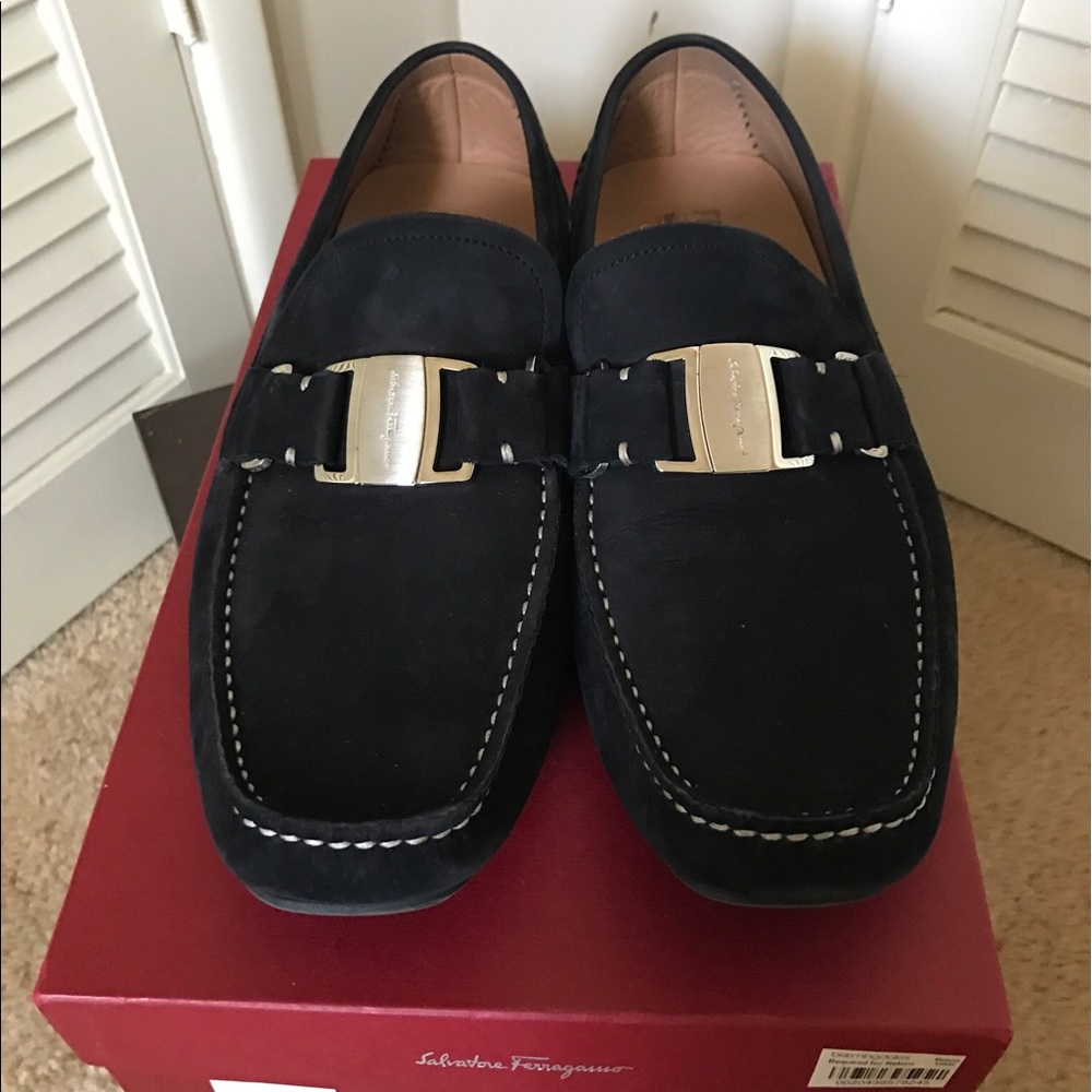 Salvatore Ferragamo Sardegna Suede Loafers