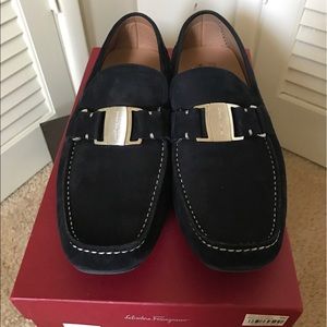 Salvatore Ferragamo Sardegna Suede Loafers