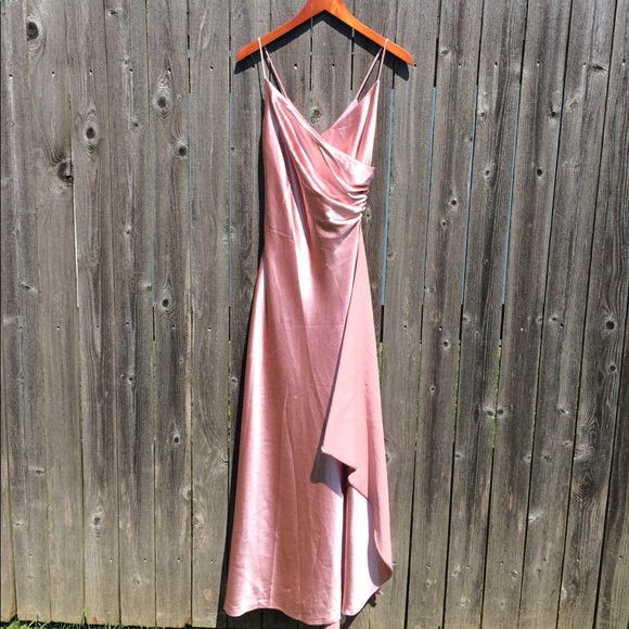 Dresses & Skirts - Gorgeous blush pink satin gown size small