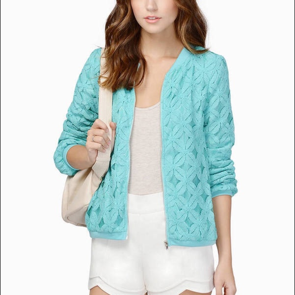 TOBI Mint Lace Jacket (Never worn)