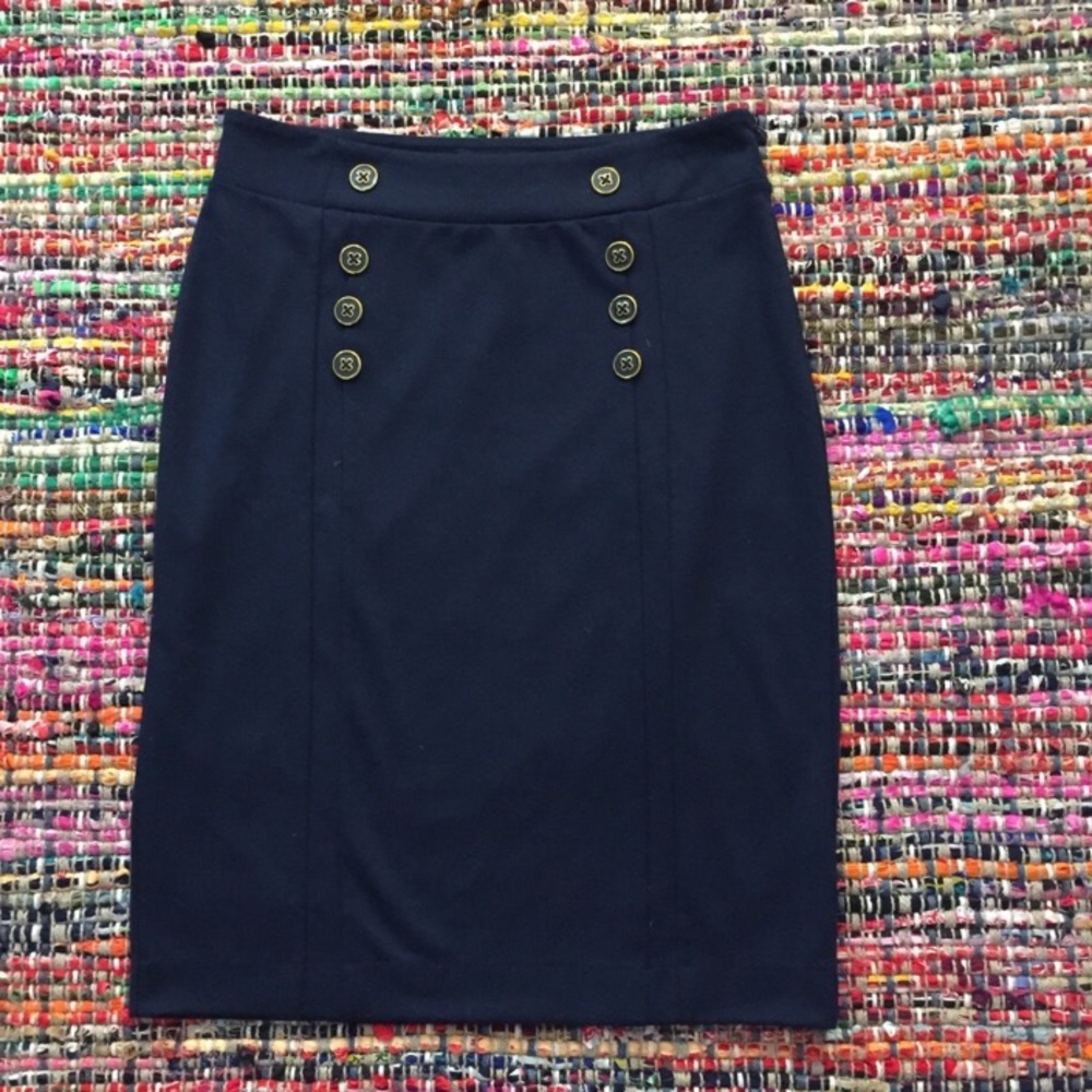 Navy banana republic pencil skirt 4