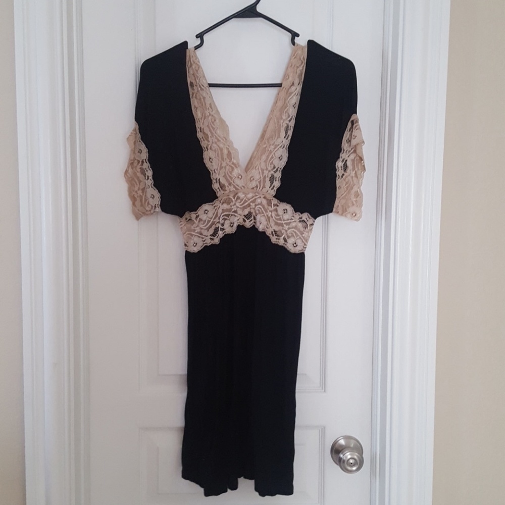 Black and lace dress