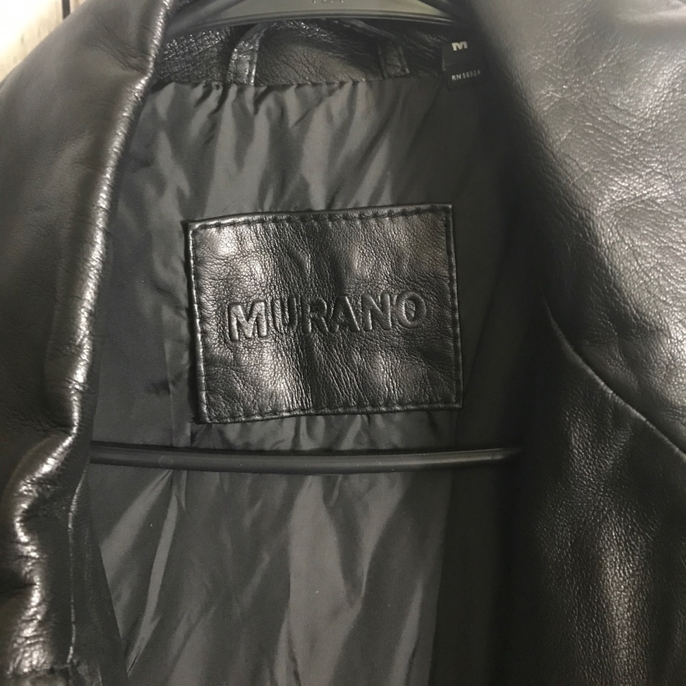 Dark brown leather jacket