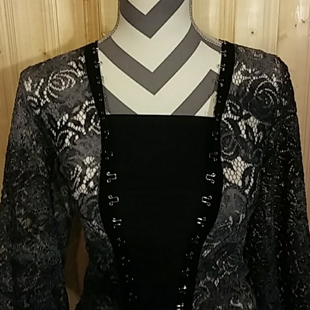 A's Fashion black and grey top, size medium