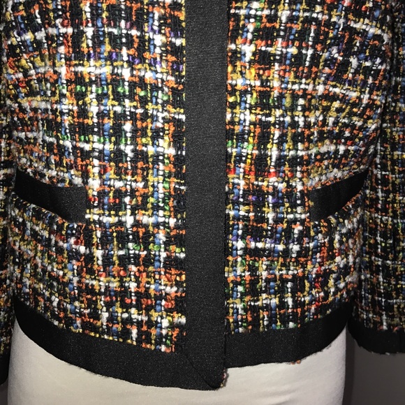 H&M Multi Color Nubby Boucle Style Jacket Sz12 π - Picture 3 of 8