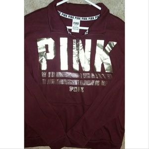 NEW! PINK Slouchy Quarter Zip!