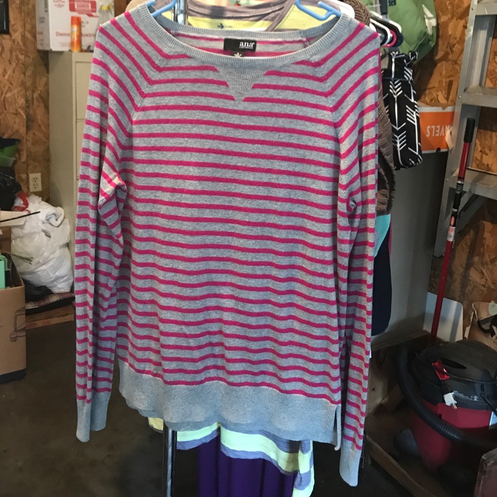 Pink and gray sweater