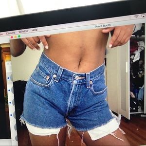 Vintage medium wash levis shorts