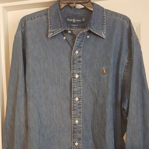 Ralph Lauren  denim classic fit button down shirt