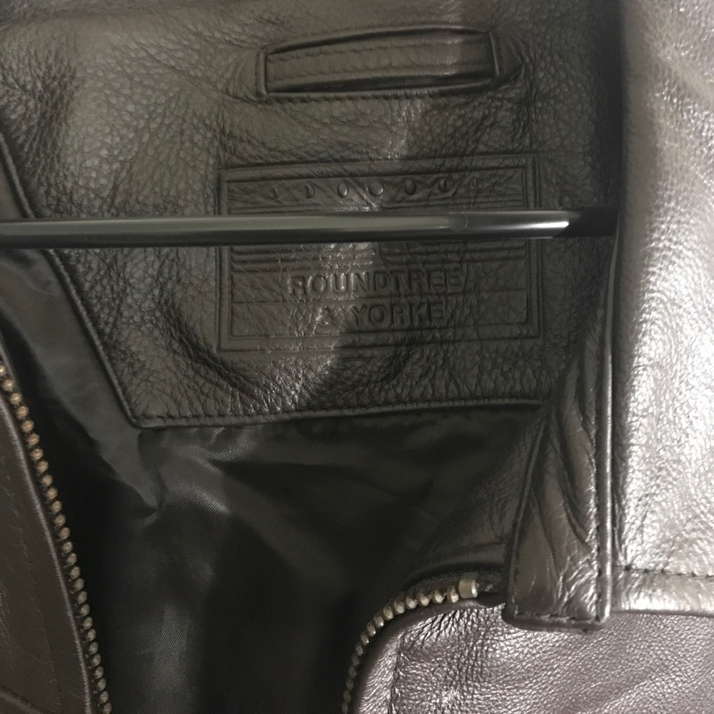 Dark brown leather jacket