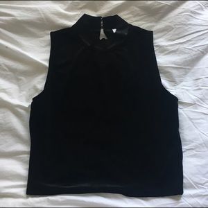 Velvet crop top